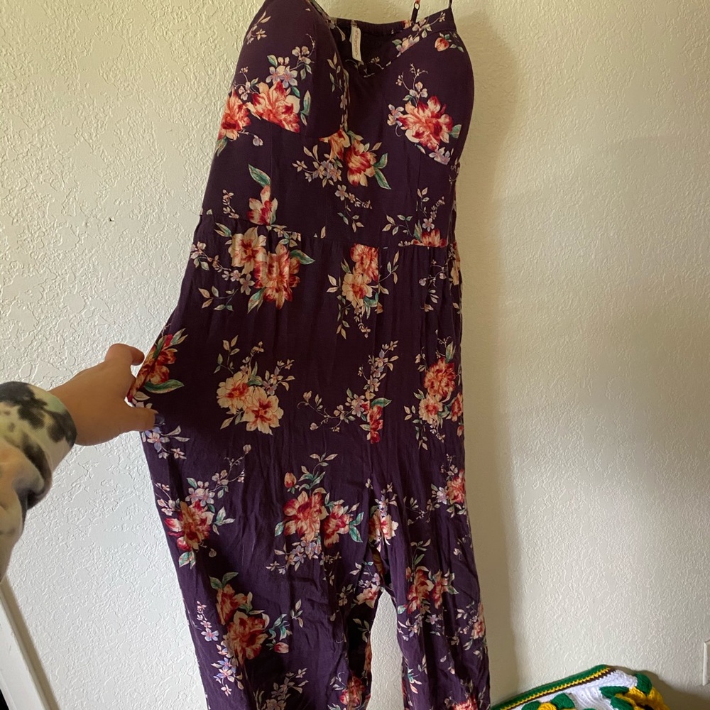 Adorable purple floral romper